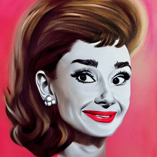 Prompt: audrey hepburn art by anna visscher