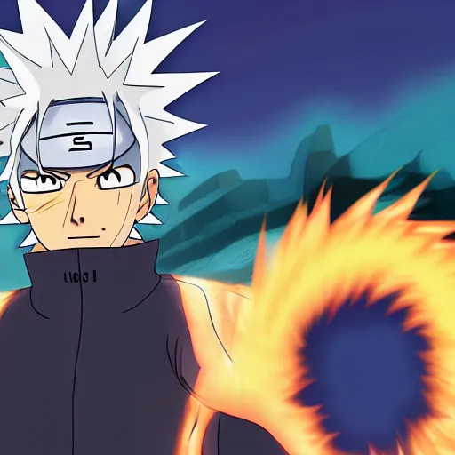 Image similar to Rick Sanchez in Naruto 4K detailed Digital art