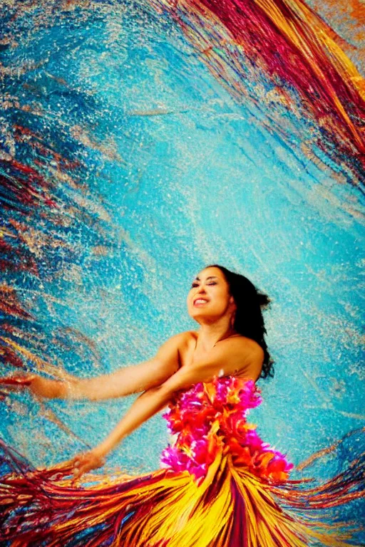 Image similar to abstract photograph of hawaiian hula dancer, beautiful background from hawaii with love, aloha'oe!