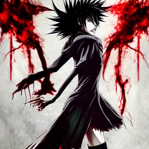 ryuk and kira, death note, anime style, manga, concept, Stable Diffusion