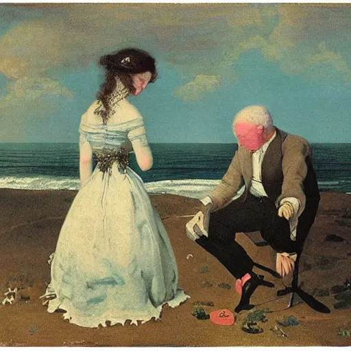 Image similar to 1 9 2 5 creepy shore mayo soul, by william hogarth and martin johnson heade, concept art, masterpiece