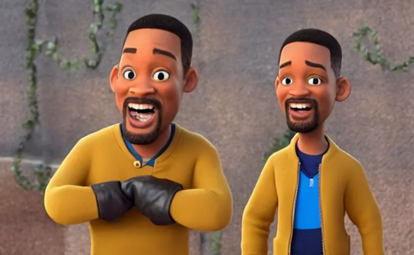 Image similar to ''Will Smith as a Pixar Studios character''