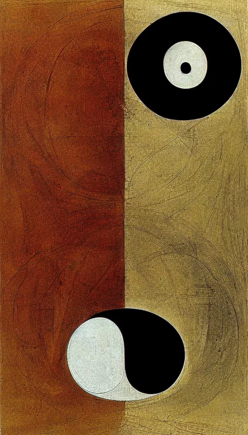 Prompt: Abstract representation of ying Yang concept, by Leonardo da vinci