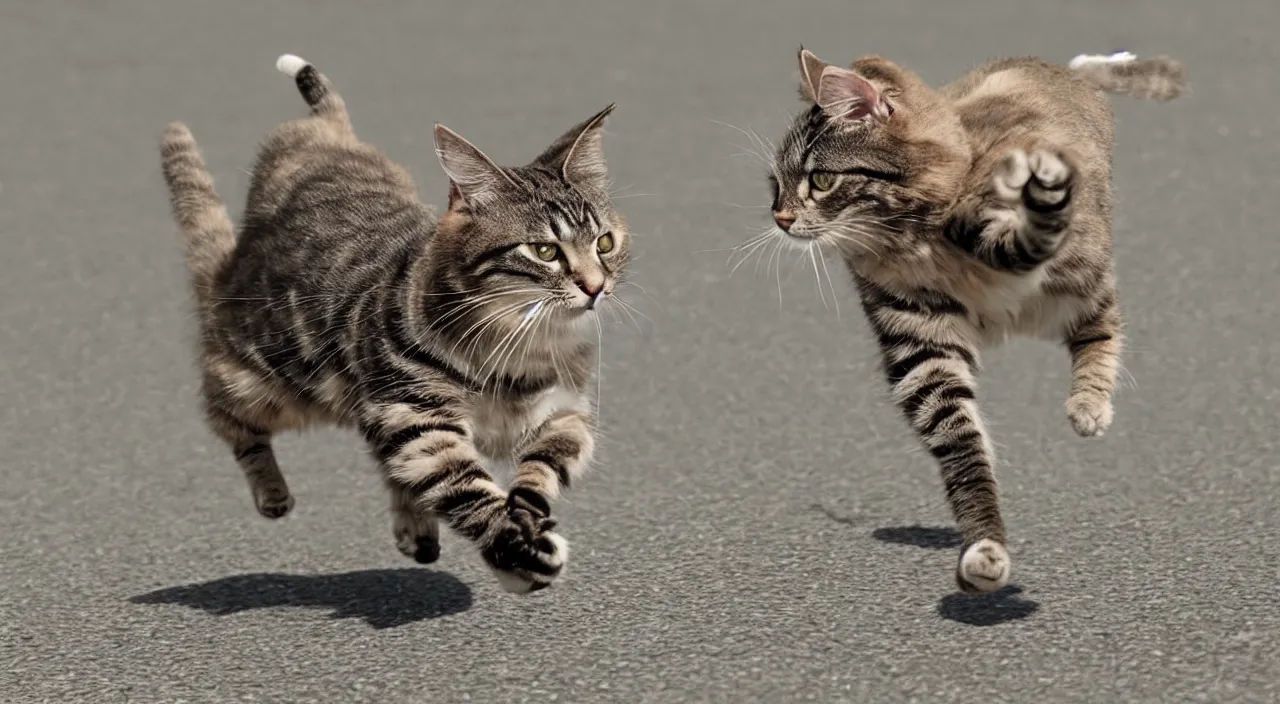 Prompt: running cat