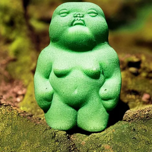 Prompt: green gummy venus of willendorf