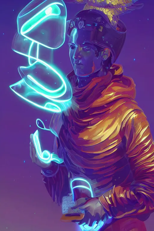 Prompt: highly detailed, the handsome greek god hermes, wearing winged helmet, holding glowing laptop computer, clouds of glowing binary code, digital painting bioluminance alena aenami artworks in 4 k design by lois van baarle by sung choi by john kirby artgerm style pascal blanche and magali villeneuve