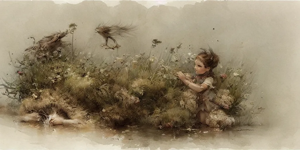 Image similar to ( ( ( ( landscape. muted colors. ) ) ) ) by jean - baptiste monge!!!!!!!!!!!!!!!!!!!!!!!!!!!!!!