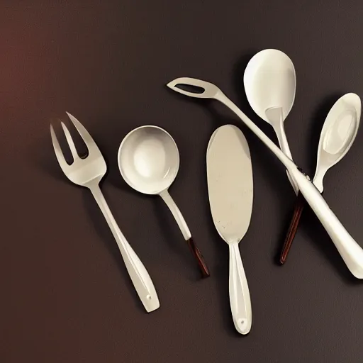 Prompt: a combination of spoon, fork and knife, highly detailed, award winning concept