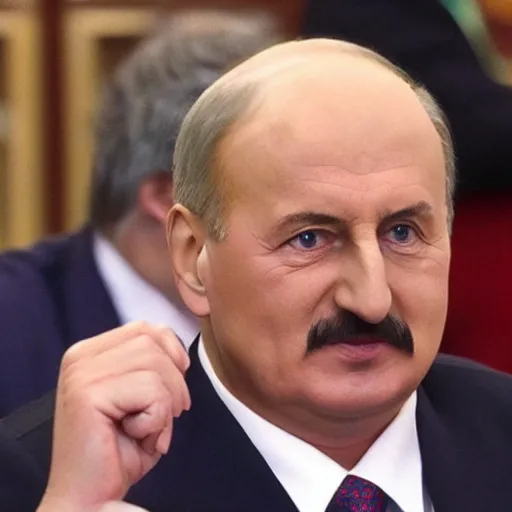 Image similar to president of belorussia, alexander lukashenko in sailor moon, anime, perfect faces, fine details