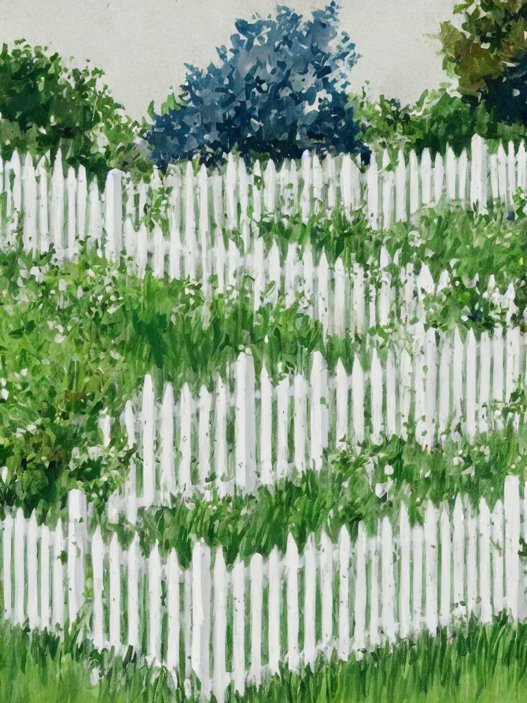 Image similar to white picket fence by disney concept artists, blunt borders, rule of thirds