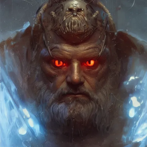 Image similar to portait of zeus de smyrne, glowing eyes, marvel comics, intricate, highly detailed, smooth, artstation, digital illustration by ruan jia and mandy jurgens and artgerm and wayne barlowe and greg rutkowski and zdislav beksinski