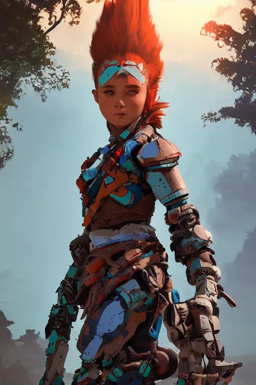 Image similar to combination suit armor aloy horizon forbidden west horizon zero dawn robot ninja mask helmet backpack tribal, aesthetic octane render, 8 k hd resolution, by ilya kuvshinov and cushart krentz and gilleard james radiating a glowing aura cgi rtx 2 0 2 2