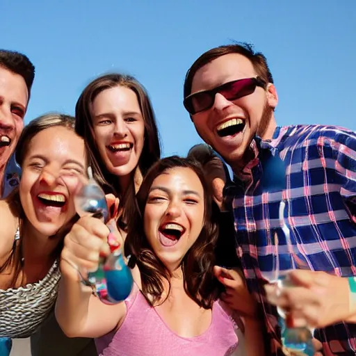 a group of six friends having fun by Adam Paquette | Stable Diffusion ...
