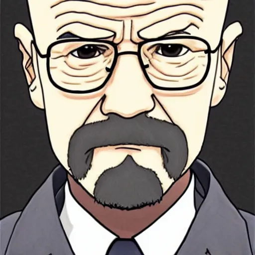 Prompt: Walter White in the style of Studio Ghibli