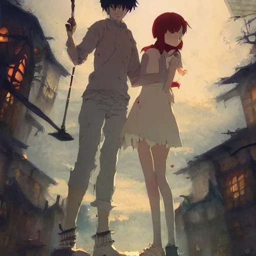 Image similar to halloween, perfect art, trending on pixiv fanbox, painted by greg rutkowski makoto shinkai takashi takeuchi studio ghibli, akihiko yoshida,