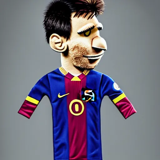 Prompt: portrait of muppet Lionel Messi