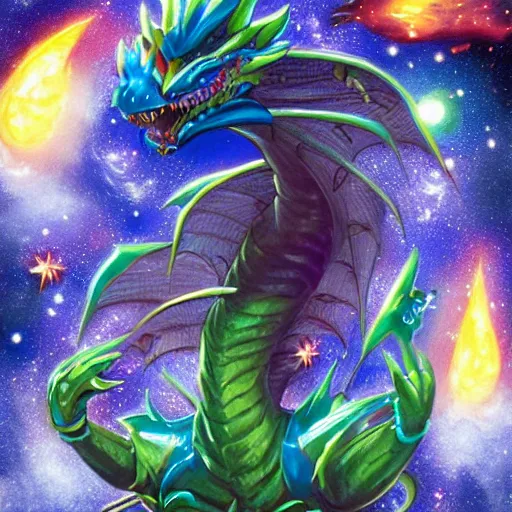 Image similar to crazy space dragon