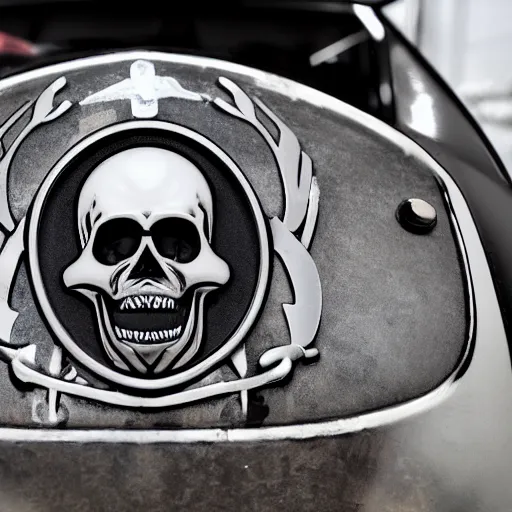 Image similar to skull chevrier, sandra 0 - 8 - 0 in the middle emblem