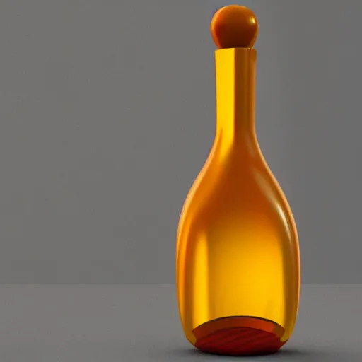 Image similar to matt leblanc as a pixar character with a wine bottle body, 3 d, octane render