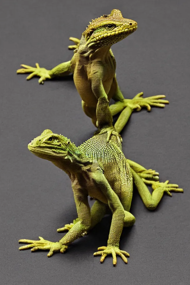 Image similar to A lizard humanoid mixed martial arts fighter