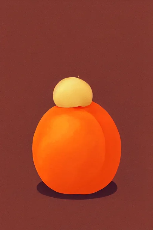 Image similar to painting of an orange in the style of hsiao - ron cheng