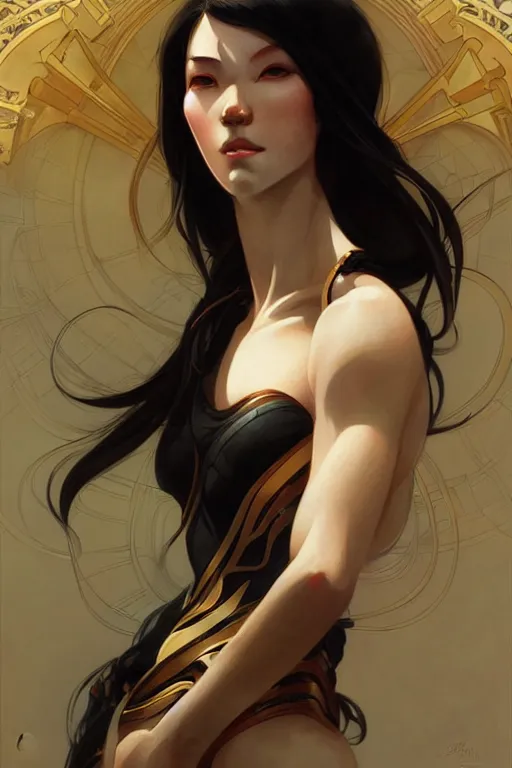 Prompt: Juri Han, intricate, elegant, modern, highly detailed, digital painting, artstation, concept art, matte, sharp focus, illustration, art by Artgerm and Greg Rutkowski and Alphonse Mucha