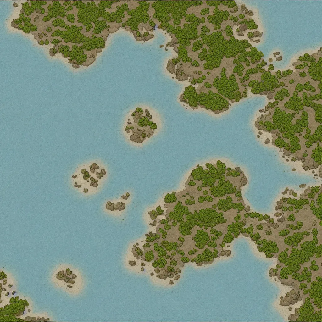 Image similar to an island surrounded by ocean, in the style of inkarnate, 8k