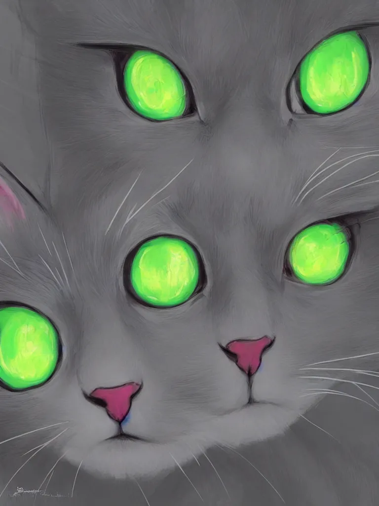 Image similar to cats with neon eyes by disney concept artists, blunt borders, rule of thirds