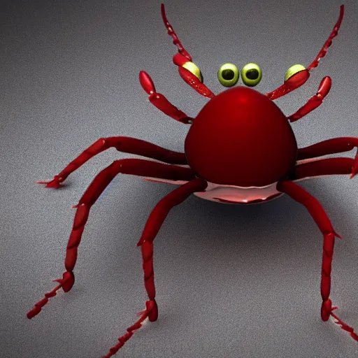 Image similar to 3 d render of mr krabs