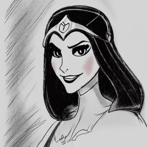 Image similar to milt kahl sketch of victoria justice as princess padme from star wars episode 3