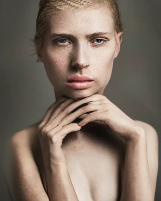 Image similar to a portrait fashion photograph of god by julia hetta