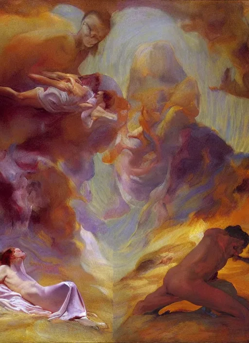 Image similar to abiogenesis, by john singer sargent and agostino arrivabene and joaquin sorolla