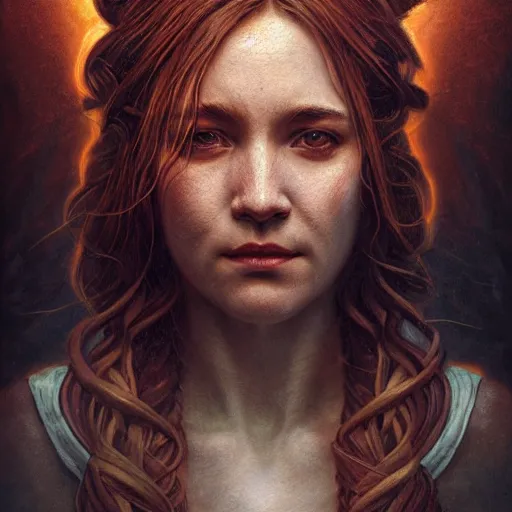 Image similar to majestic gracious seductive oracle of delphi portrait, ancient greece, atmospheric lighting, painted, intricate, volumetric lighting, beautiful, rich deep colours masterpiece, golden hour, sharp focus, ultra detailed, by leesha hannigan, ross tran, thierry doizon, kai carpenter, ignacio fernandez rios