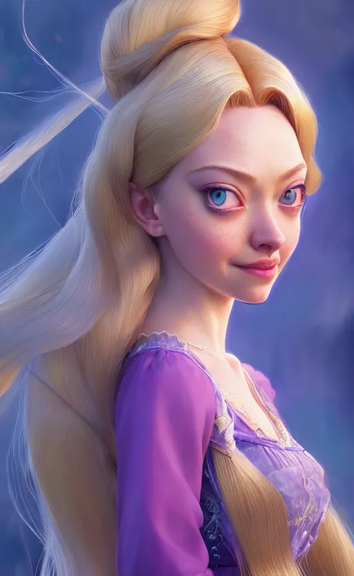 Image similar to amanda seyfried as the rapunzel princess, character art, art by artgerm lau and wlop and and ilya kuvshinov and john singer sargent, hyperdetailed, 8 k realistic, symmetrical, frostbite 3 engine, cryengine, dof, trending on artstation, digital art