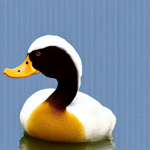 Image similar to realistic duck portrait studio photo