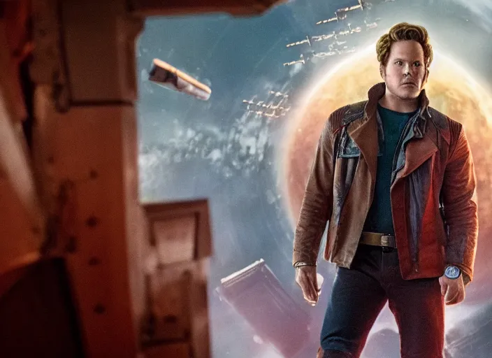 Image similar to a very high resolution image from a new movie, starlord. in a room full of 9 0's, mountains, directed by wes anderson