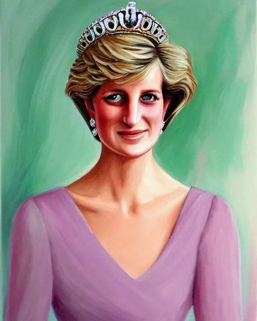 Prompt: elegant portrait of princess diana, loish