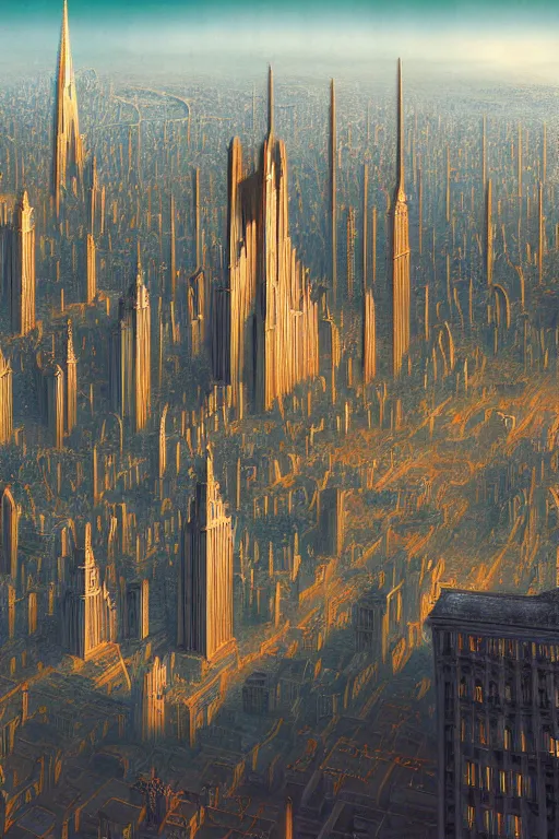 Image similar to a beautiful digital illustration painting of a megalopolis in the style of gothic brutalist architecture by benoit b. mandelbrot, steven belledin, martin johnson heade, lee madgwick, caspar david friedrich, and david rios ferreira. 8 k resolution trending on artstation concept art digital illustration