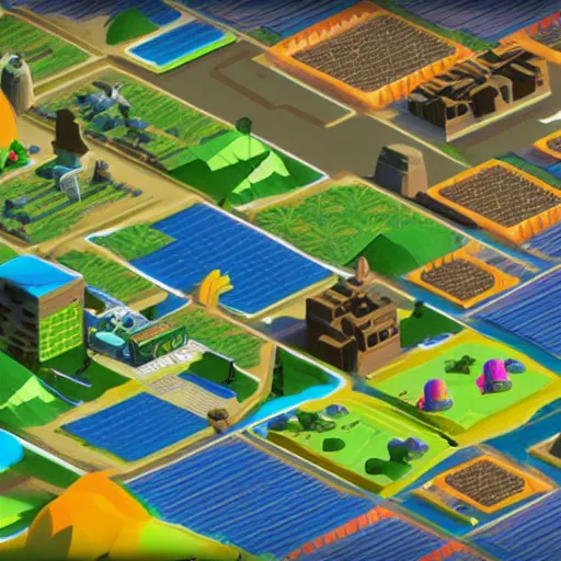 Prompt: solarpunk tribe in polytopia