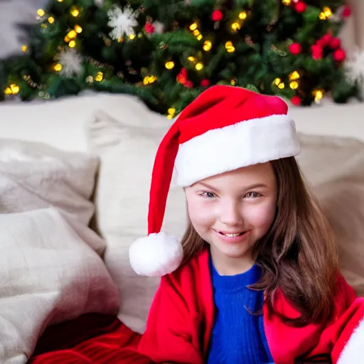 Image similar to little girl waiting santa