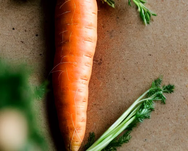 Prompt: photography of a carrot with the face of elon musk, dof and bokeh