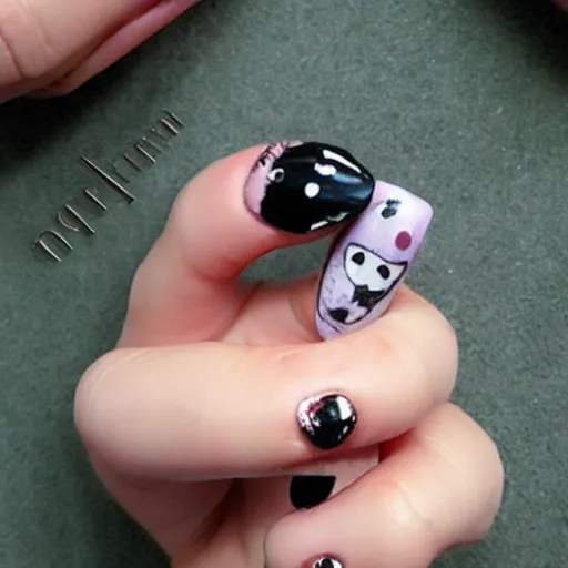 Prompt: nail design dog, realistic,