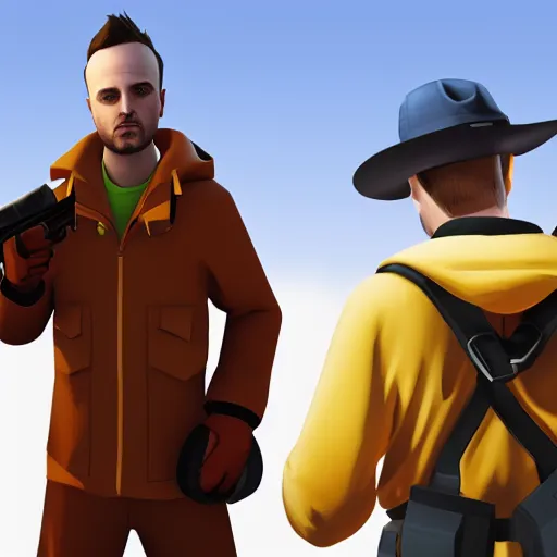 Prompt: Jesse Pinkman in Team Fortress 2, Realistic, 4k