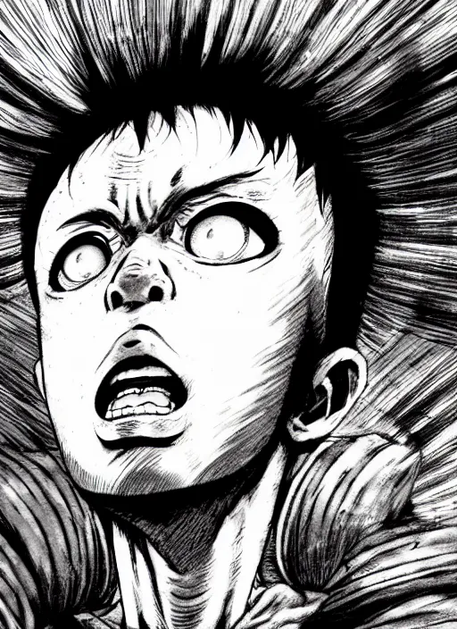Image similar to Hyperrealistic photograph of Tetsuo/// from the manga Akira, hyper detailled, sharp focus, 4k