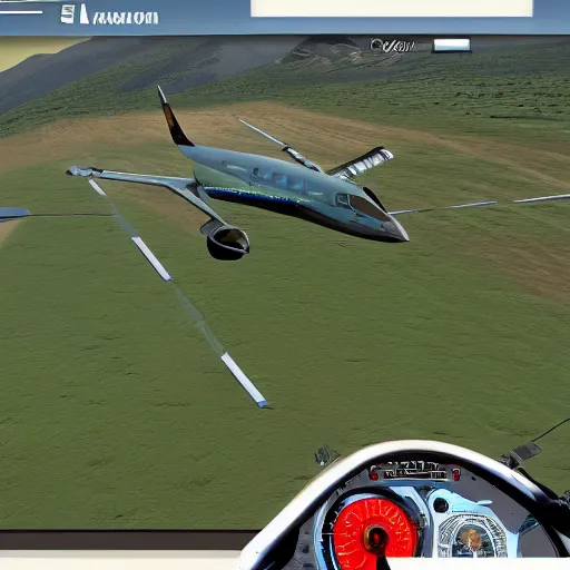 Prompt: screenshot of the game flight simulator