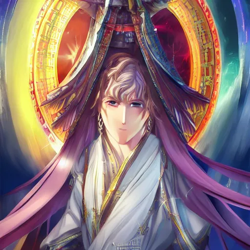 Image similar to Portrait of Archangel Gabriel of the Water, Anime Fantasy Illustration by Tomoyuki Yamasaki, Kyoto Studio, Madhouse, Ufotable, trending on artstation