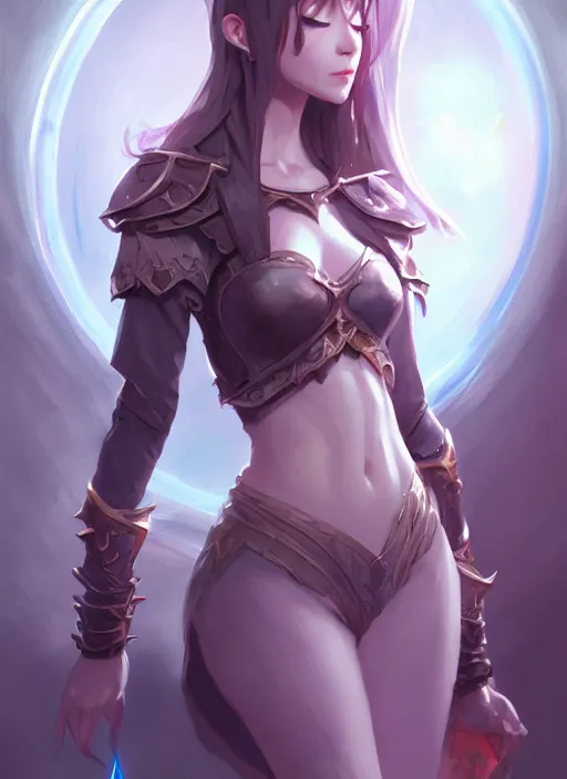 Prompt: dark fantasy female magician, magic orbs, magic water, human anatomy, wide angle view, fullbody view, highly detailed, qichao wang, artgerm, cushart krenz, zeronis, trending on artstation, soft light, sharp edges, illustration, character design, concept art