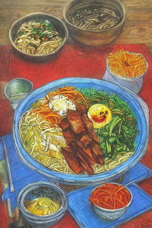 Image similar to korean bibimbap by jerry pinkney