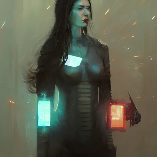 Image similar to shodan, wintermute, neuromancer, hal, evil a. i., painted by stanley lau, painted by greg rutkowski, painted by stanley artgerm, digital art, trending on artstation