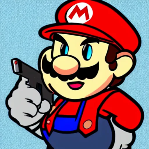 Image similar to mario in style of grand theft auto